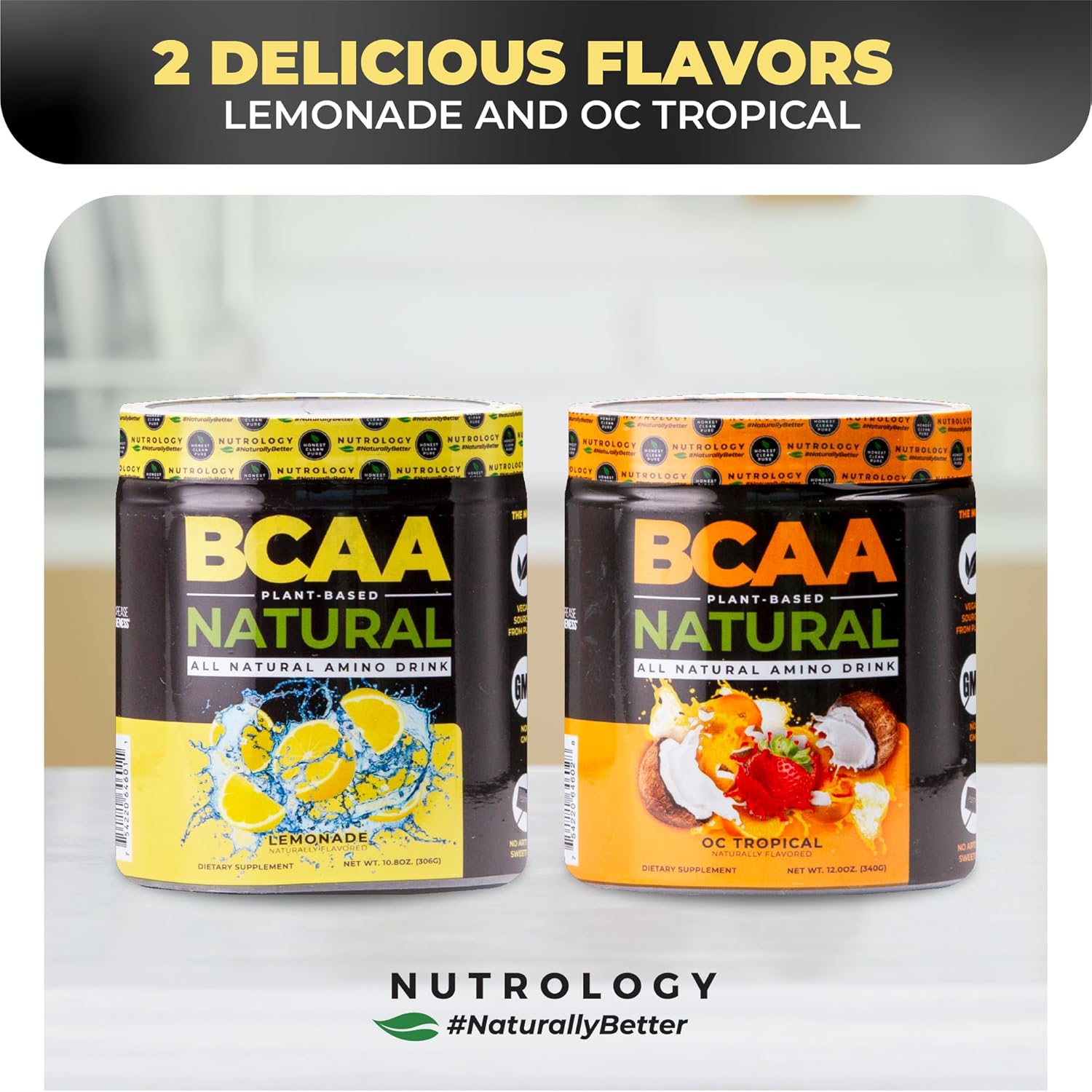 Nutrology BCAA Natural - Plant Based BCAA Powder, Lemonade Flavor, Optimized 2:1:1 Ratio Amino Acids Powder for Pre Workout & Post Workout Recovery, Vegan, Gluten-Free, Non-GMO, 30 Servings - Image 7