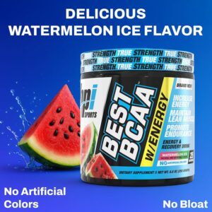 BPI Sports Best BCAA Powder – Muscle Recovery Support – Branched Chain Amino Acids Supplement | Amino Energy Powder for Lean Muscle Growth – Post Workout Recovery Drink – Hydration – Watermelon Ice