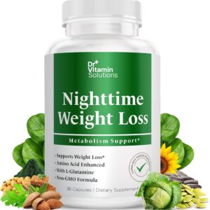 Nighttime Fat Burner Supplements – Appetite Suppressants for Weight Loss – Women & Men, Sleep & Relaxation – Metabolism Booster Weight Loss Pills 30