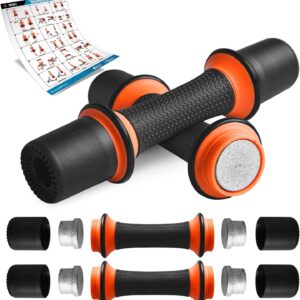 SQUATZ 4.41 lbs. Dumbbell Weight Set – Adjustable Weight All-in-One Versatile Dumbbells for Women, Non-Slip Neoprene Ideal for Common Movement and Multi Functional Exercise, Home Gym Training