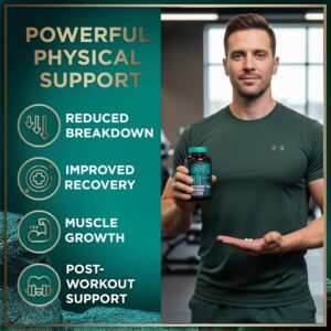 Essential Amino Acids Supplement – All 9 EAAs with BCAAs Amino Acids (Leucine, Lysine, Valine, Threonine) – 3,000mg Per Serving – Muscle Growth, Power, Recovery – 120 Vegan, Caffeine Free Capsules