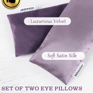 Weighted Eye Mask for Sleep, Yoga, Meditation, Lavender Eye Pillow Heated for Headache, Sinus, Dry Eyes Relief, Moist Heat Mask Purple Relaxation Gifts for Women (Purple&Lilac)