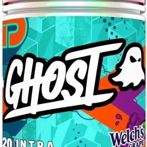 GHOST Intra Workout Powder, Welch’s Grape – BCAAs &, EAAs, Nootropics & Hydration – Essential & Branch Chain Amino Acids Supports Muscle Recovery & Focus – Pre, Intra & Post Workout Powders