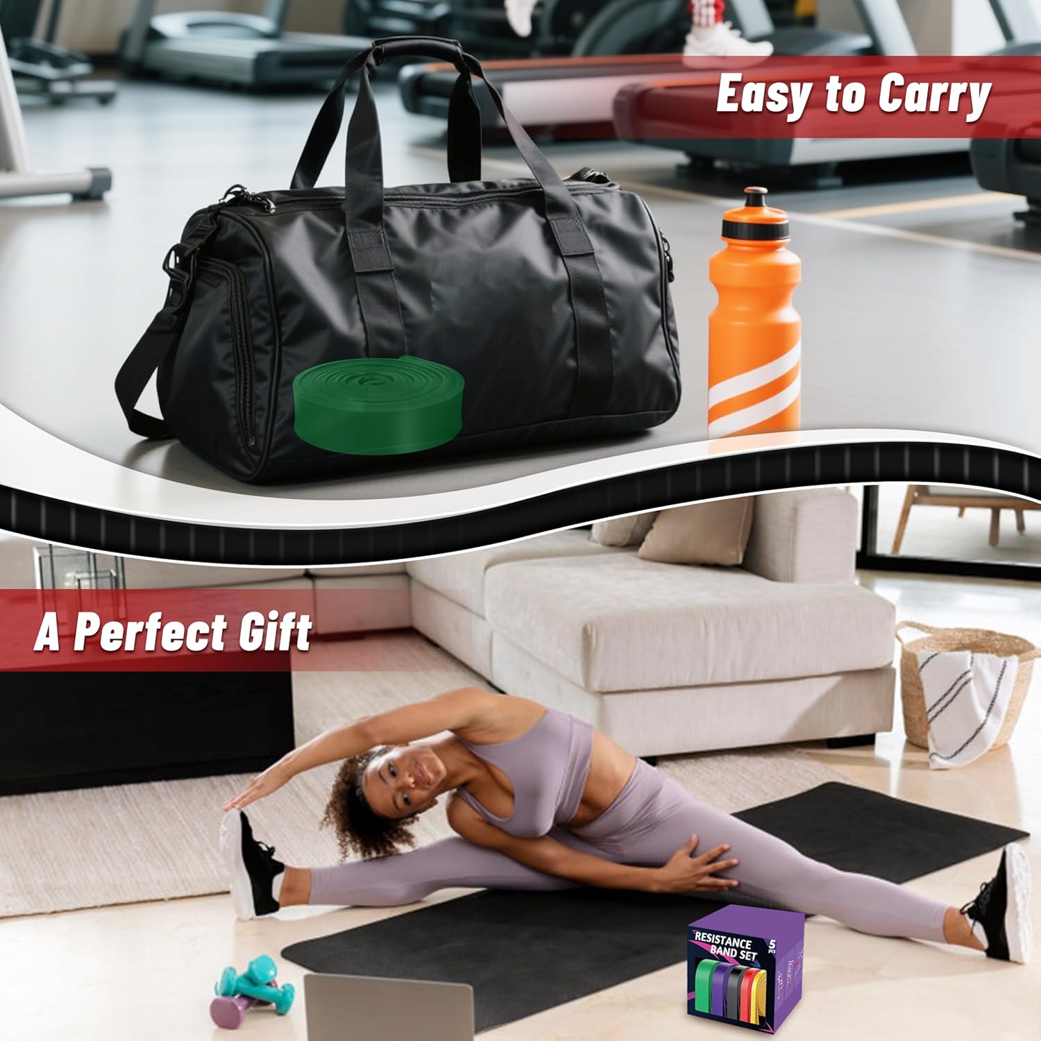 Pull Up Assistance Bands, 5-Level Resistance Bands for Working Out, Pull Up Bands for Men & Women, Exercise Bands for Full-Body Training, Fitness, Physical Therapy, Stretch Workout Bands at Home, Gym - Image 6