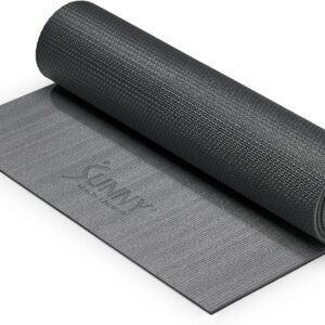 Sunny Health & Fitness Non-Slip Yoga Mat – Durable, Anti-Tear, Lightweight, Cushioned Support for Yoga, Pilates, Stretching Exercises, Meditation and Floor Workouts | Multiple Sizes & Colors