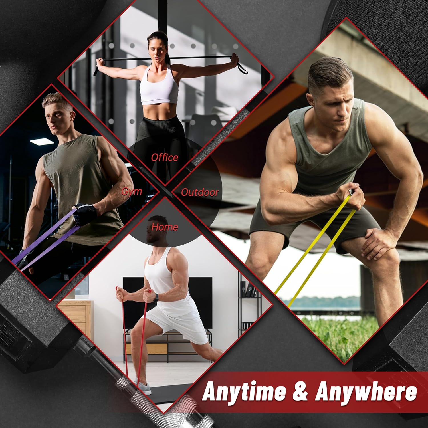 Pull Up Assistance Bands, 5-Level Resistance Bands for Working Out, Pull Up Bands for Men & Women, Exercise Bands for Full-Body Training, Fitness, Physical Therapy, Stretch Workout Bands at Home, Gym - Image 4