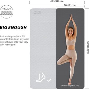 Large Yoga Mat (6’x 4′) – Extra Long and Wide Workout Mat for Men and Women,Non-Slip POE 0.32”/0.4” Thick Fitness Mat, Eco-Friendly, Thick Wide Exercise Mat for Home Workouts,Ideal for Yoga and Pilates.