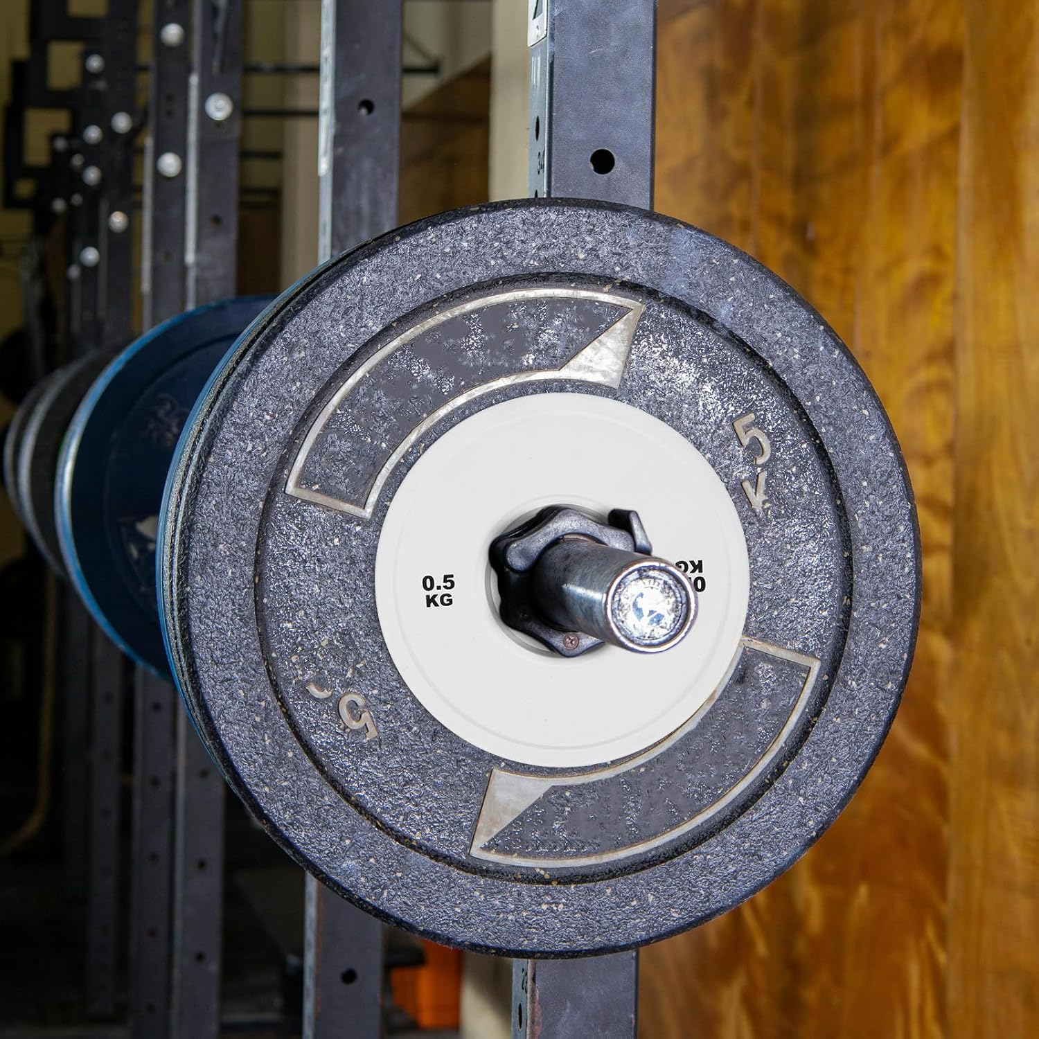 BESPORTBLE 5kg White Dumbbell Weight Plate Large Hole Rubber Coated Fractional Weight for Home Gym Strength Training and Barbell Workouts - Image 8