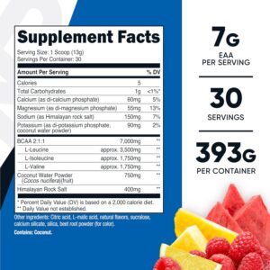 Nutricost BCAA + Hydration Powder (Fruit Punch) 30 Servings – Branched Chain Amino Acids with Hydration Complex – Gluten-Free, Non-GMO