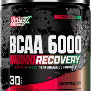 Nutrex Research – BCAA Powder 6000 Amino Acid – 6 Grams of BCAAs Amino Acids Supplement for Post Workout Recovery & Muscle Growth – Amino Energy Workout Recovery Drink (Watermelon – 30 Servings)