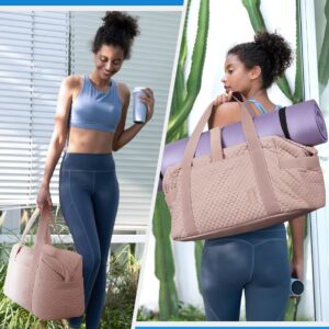 BAGSMART Large Gym Bag with Yoga Mat Buckle, Weekender Overnight Bag for Women, Travel Duffle Bag for Travel Essentials, Carry On Tote Bag Hospital Bag for Labor and Delivery