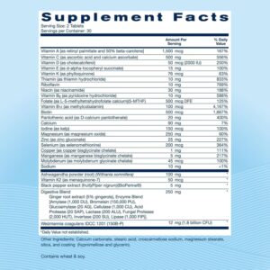 Replenza Daily GLP-1 Nutritional Support Supplement, Essential Vitamins and Minerals, Support for Gut Health, Stress and Cellular Energy – 60 Tablets