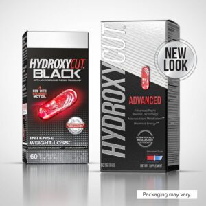 Hydroxycut Advanced – 60 Rapid-Release Liquid Capsules – Thermogenic Calorie Burn, Maximize Energy – for Women & Men