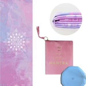Mantra Yoga Travel PRO 1.5mm with Knee Pad – Foldable Fitness & Exercise Mat with Bag | Lightweight, Compact & Eco-Friendly | Non-Slip & Washable | For All Types of Yoga | 72″ L x 24″ W | 2.6 lbs