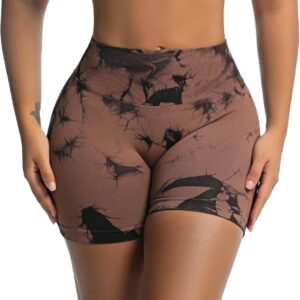 OVESPORT Seamless Workout Shorts for Women Scrunch Butt Lifting Gym Booty Biker Short Pants