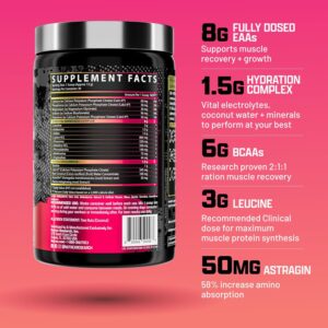 Nutrex Research EAA Hydration | EAAs + BCAA Powder | Muscle Recovery, Strength, Muscle Building, Endurance | 8G Essential Amino Acids + Electrolytes | (Packaging My Vary) 30 Servings (Pink Lemonade)