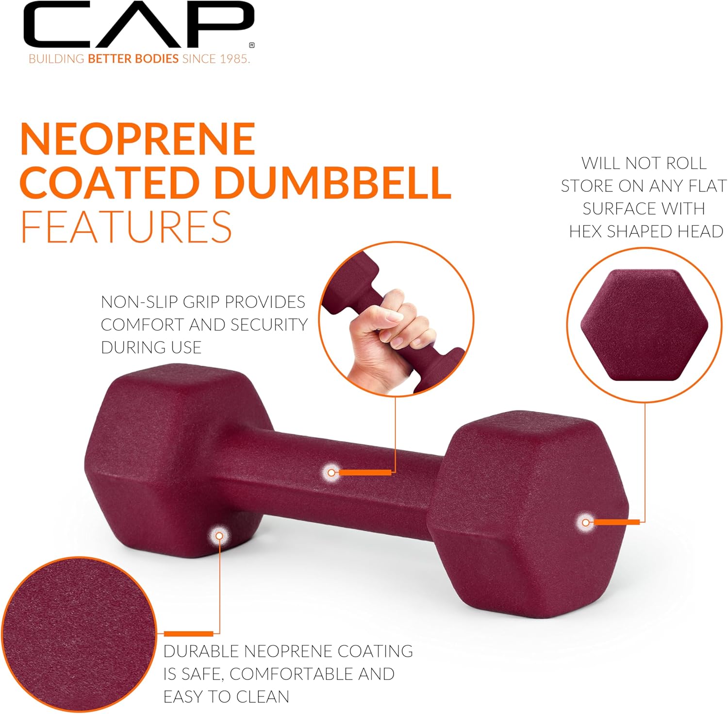 CAP Barbell Neoprene Dumbbell Weights Pairs & Sets | Multiple Colors - Image 4