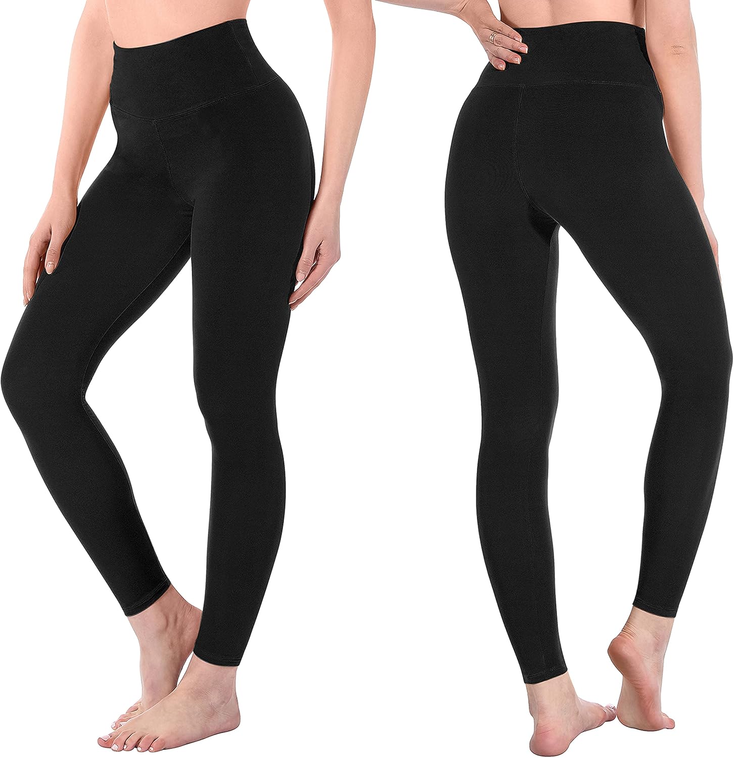 SINOPHANT High Waisted Leggings for Women - 2 Packs Buttery Soft Yoga Pants for Workout Athletic - Image 2