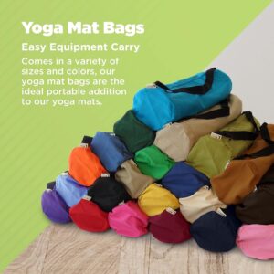 Premium Cotton Yoga Mat Bag with Shoulder Strap – Durable, Breathable and Lightweight Gym Bag to Carry the Standard or Extra Large Mat Sizes – Ideal for Yoga, Pilates & Fitness Equipment