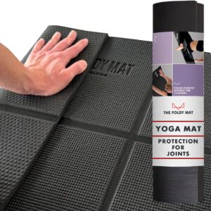 Foldable Yoga Mat Thick, in 6 Combinations; Greater Support and Protection for Joints, Body Alignment System, and Sections for Hands and Feet. Non-slip texture and water-resistant