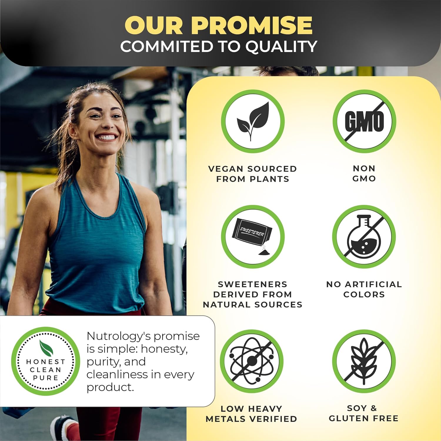 Nutrology BCAA Natural - Plant Based BCAA Powder, Lemonade Flavor, Optimized 2:1:1 Ratio Amino Acids Powder for Pre Workout & Post Workout Recovery, Vegan, Gluten-Free, Non-GMO, 30 Servings - Image 6