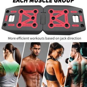 Home Gym Exercise Equipment – Portable Workout System 17 Fitness Accessories 9 in1 Push Up Board Set, Resistance Bands with Pilates Bar Strength Training Abs Shoulders
