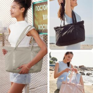 BAGSMART Tote Bag for Women, Tote Bag with Zipper Work Tote with Compartments Nurse Shoulder Hanbag for Travel, Gym