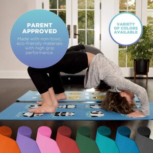 Bean Products Yoga Mat for Exercise – Non Slip Thick Comfortable Workout Floor Mat for Adults and Kids – Eco Friendly Foldable Yoga Mat for Yoga, Pilates, Gym and Stretching