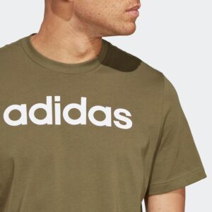 adidas Mens Essentials Single Jersey Linear Embroidered Logo T-Shirt