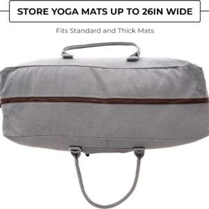 Mount Adams XL Yoga Mat Bag, 26″ x 10″ x 10″, Extra Large Yoga Mat Carrier, Fitness Bag for Exercise Mat, Block, Straps, and Blanket, Canvas Gym Duffle Bag for Workout Accessories