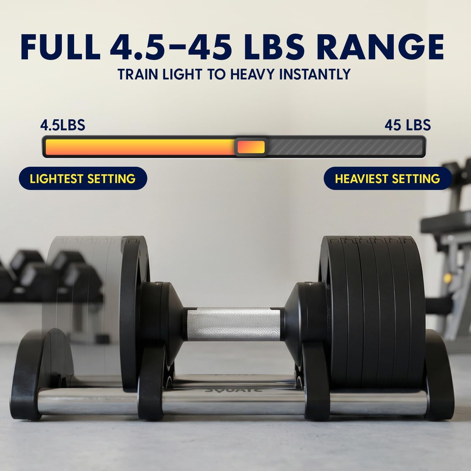 SQUATZ Adjustable Dumbbells with Quick Weight Change, Space-Saving Dumbbell Set with Anti‑Slip Handle, Secure Locking System, Heavy‑Duty Plates & Base for Home Workout and Strength Training - Image 7