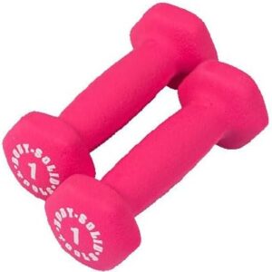 Body-Solid Tools Neoprene Dumbbell for Weight and Aerobic Strength Training, Pilates & Physical Therapy, Hand Weights for Men and Women, Commercial and Home Gym Free Weights Hex End Dumbbells