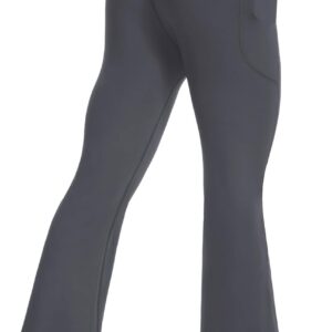 Women’s High Waist Yoga Pants, with Side Pockets Flared Leggings, Workout Bell Bottoms