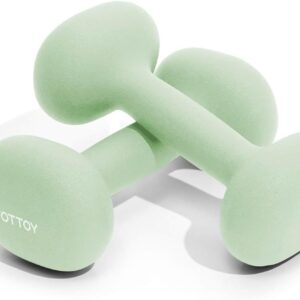 YOTTOY Dumbbell Set of 2,2-15 Pound Hand Weights for Women, Non-Slip Hand Weights for Home Gym, Strength Training, and Full-Body Workouts