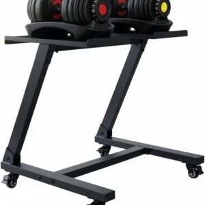 Heavy-Duty Adjustable Dumbbell Rack, with Wheels/Wheel-Free Versions, Non-Slip Pads for Noise Reduction, Compatible with Multiple Dumbbell Models, 260 LB Stable Load Capacity for Home Gym Garage.