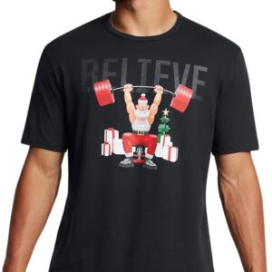 Under Armour Men’s Project Rock Red One Believe Short Sleeve T Shirt