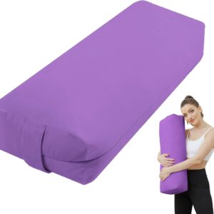 Rectangular Yoga Bolster Pillow, Meditation Pillow for Yin & Restorative Yoga, Filled with Wasted Sponge