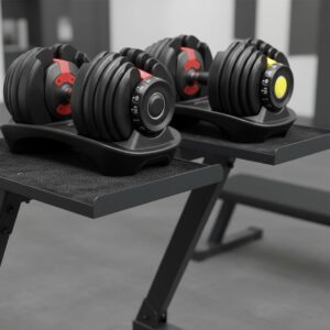 Heavy-Duty Adjustable Dumbbell Rack, with Wheels/Wheel-Free Versions, Non-Slip Pads for Noise Reduction, Compatible with Multiple Dumbbell Models, 260 LB Stable Load Capacity for Home Gym Garage.
