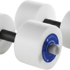 THERABAND Water Weights, Aquatic Dumbbells for Pool Fitness, Pair, Blue Heavy Resistance Level, for Pool Exercise and Water Aerobics for Adults, Foam Pool Weights for Therapy and Fitness Workouts