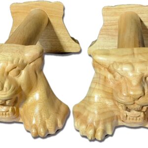 Tiger Power,Wood Pushup Bars Non-Slip Base Exercise Home.