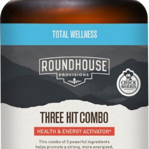 ROUNDHOUSE PROVISION Three Hit Combo by Chuck Norris – Fat Burner, Energy Booster & Wellness Support – 30-Day Supply (60 Capsules)