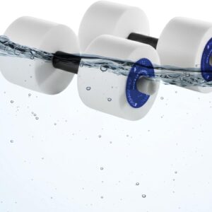 THERABAND Water Weights, Aquatic Dumbbells for Pool Fitness, Pair, Blue Heavy Resistance Level, for Pool Exercise and Water Aerobics for Adults, Foam Pool Weights for Therapy and Fitness Workouts