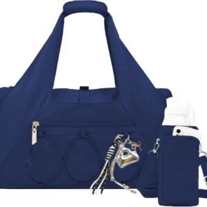 Gym Bag for Women, Yoga Mat Bag with Shoe Compartment and Wet Pocket, Sport Yoga Gym Bag with Yoga Strap, Carryall Yoga Tote Bag