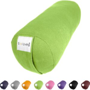 Sol Living Yoga Bolster Pillow Rectangular Meditation Cushion Cotton Meditation Accessories for Restorative Yoga Meditation Pillow Yoga Pillow Firm Body Pillow Bolster Pillow for Legs Removable Cover
