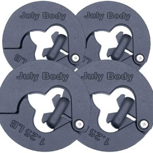 1.25 Pound Weight Clips – Adds 2.5 Total Pounds – For Dumbbells, Kettlebells, and Barbells – 1.25 Weight – Dumbbell Add Weight – Dumbbell Weight Clips – Weight Clip – Fractional Weight Plates (4 Clip Pack)