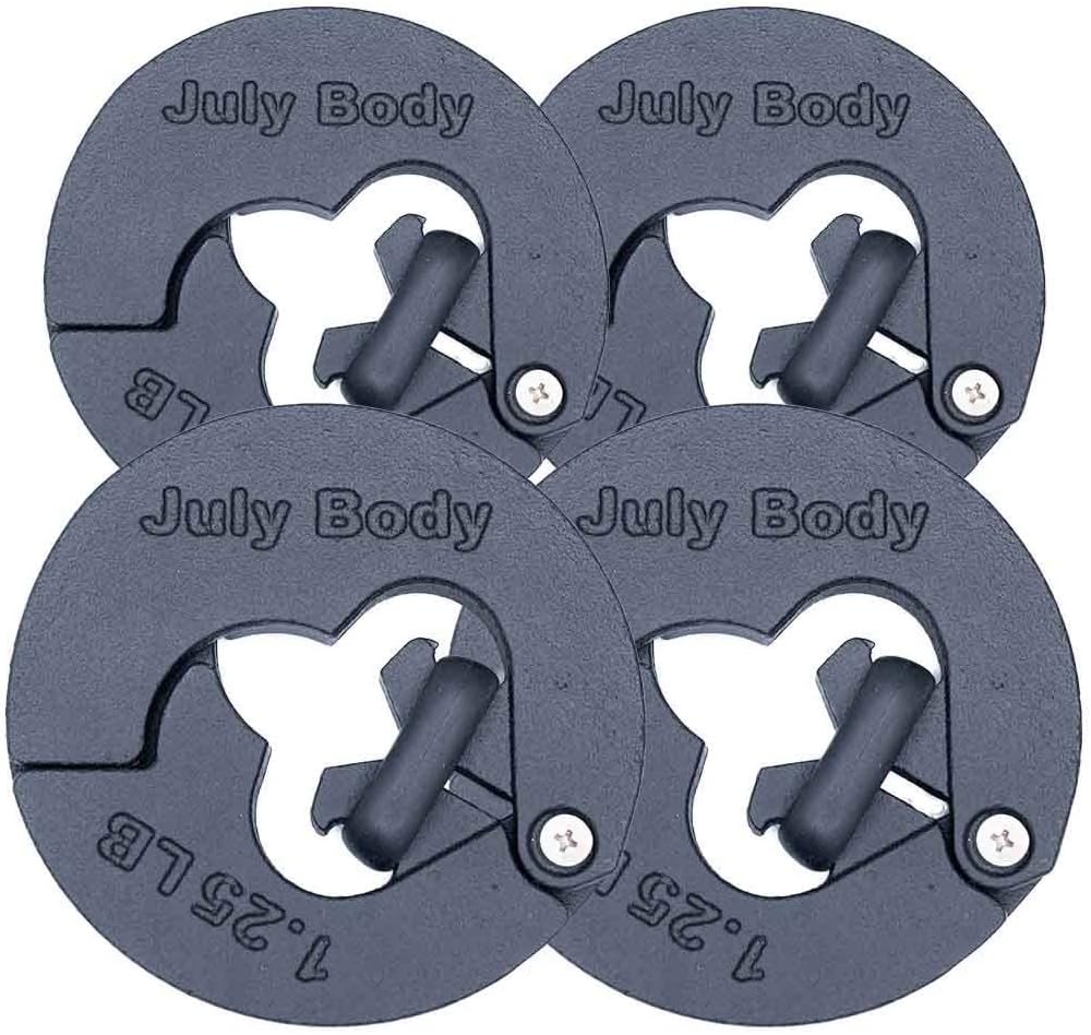 1.25 Pound Weight Clips – Adds 2.5 Total Pounds - For Dumbbells, Kettlebells, and Barbells - 1.25 Weight - Dumbbell Add Weight - Dumbbell Weight Clips - Weight Clip - Fractional Weight Plates (4 Clip Pack)