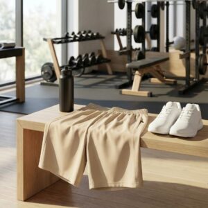 Men’s Casual Shorts Elastic Waist with Pockets for Gym Running Sports