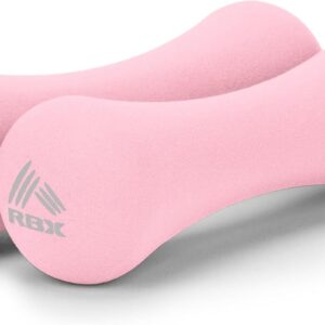 RBX 4LB Hand Weights (2LB each), Neoprene Hand Weights for Home Workouts, Cardio & Strength Training, Home Gym Equipment