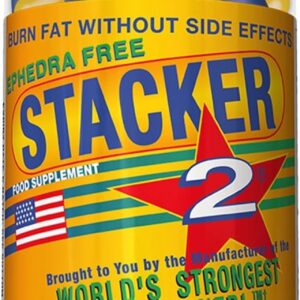 Stacker 2 Fat Burner Capsules, Ephedra Free, 100-Count Bottle