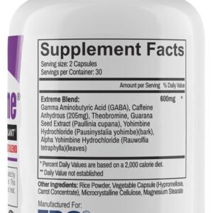 Oxy Xtreme by EPG is a Feel-Good Energy Product That has The Look and Feel of The Old Oxy Elite Pro. Ignited by GABA Caffeine and Yohimbe. 60 Veggie Capsules